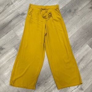Est. 1946 Mustard Yellow Wide Leg Drawstring Pants, size medium